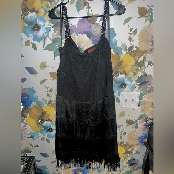 Tripp NYC Black Fringe Flapper Dress/Costumr - Picture 1 of 3